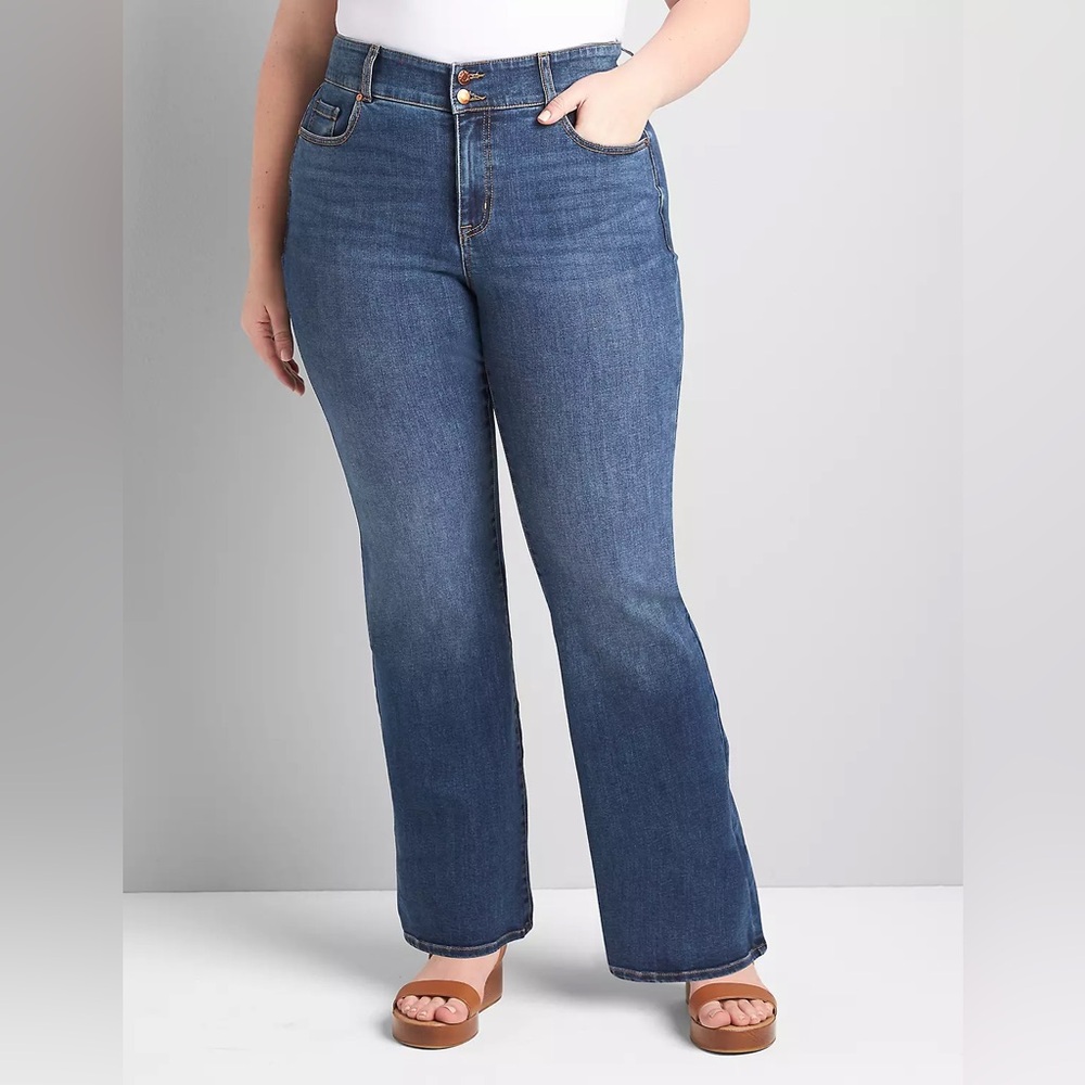 NWT Lane Bryant Tighter Tummy High-Rise Boot Jean Medium Blue Women’s Size 26